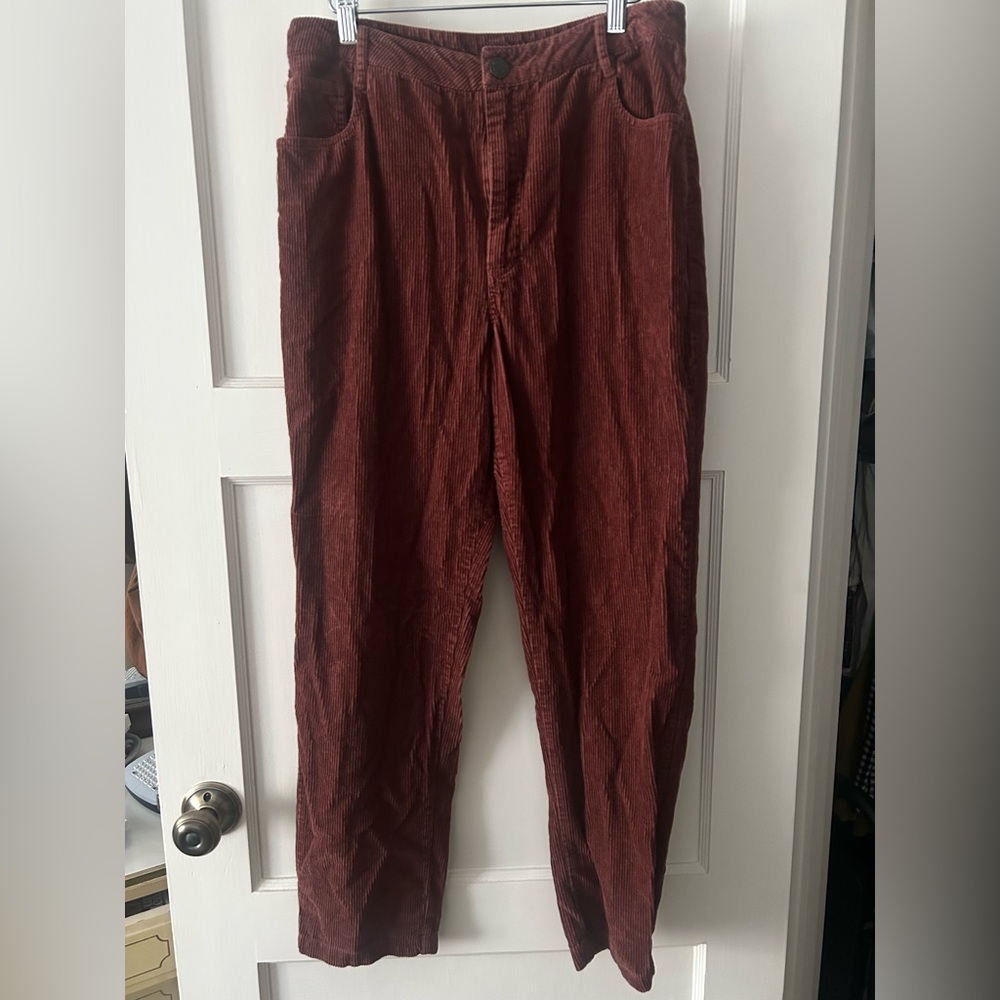 Lucy & Yak Dana Trousers, Unisex - 100% Organic Corduroy Cotton, Vintage Rose
